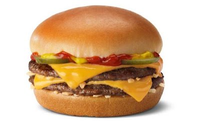 McDonald's Double Cheeseburger with "small but tasty" improvements