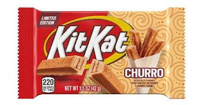 Kit Kat Churro bar packaging.