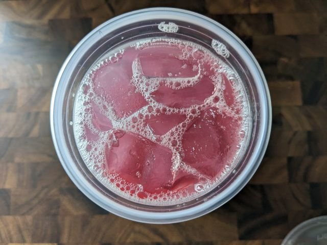 Wendy's Blueberry Pomegranate Lemonade top-down view