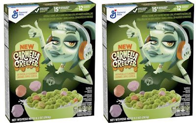 Caramel Creeper Monster Cereal box.