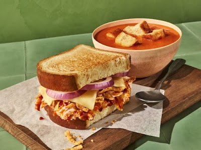 Panera Smokehouse BBQ Chicken Sandwich & Creamy Tomato Soup Value Duet.